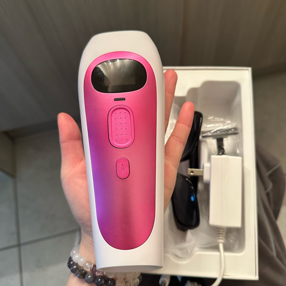 Pink and White Hair Removal
